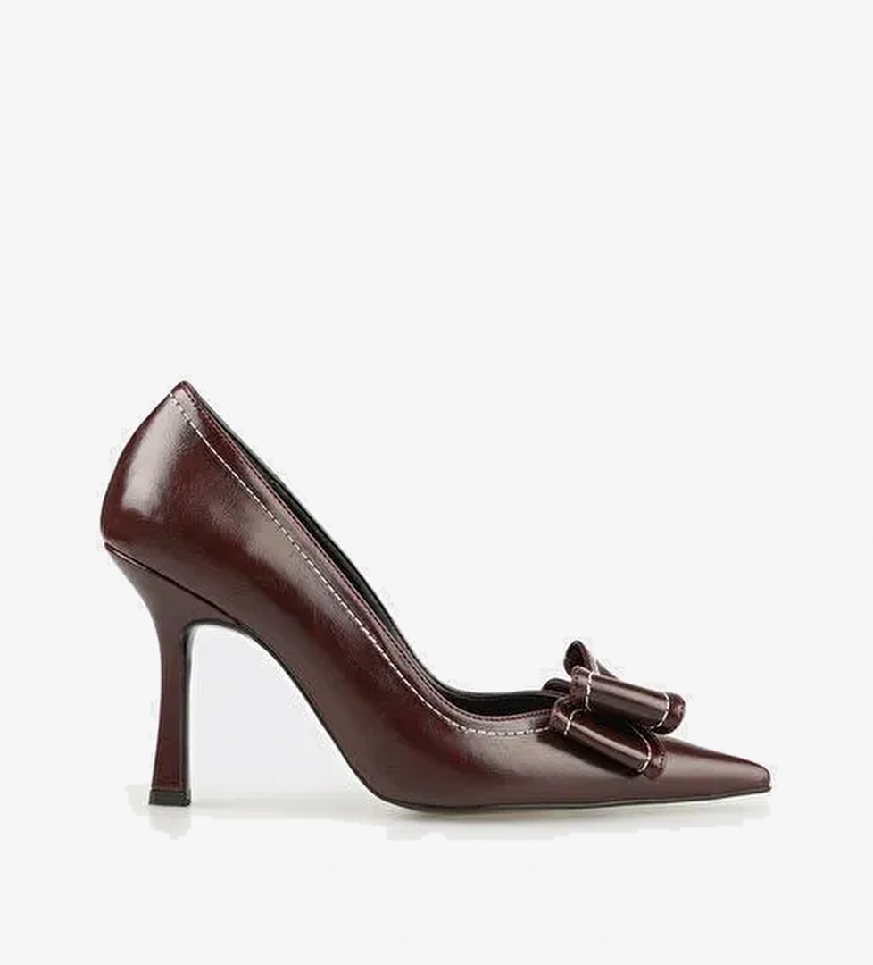 Bordo Kadın Yüksek Topuk Ayakkabı - Görsel 1