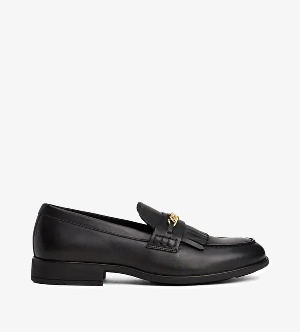 Tommy Hilfiger Siyah Kadın Deri Loafer FW0FW08971BDS - Görsel 1