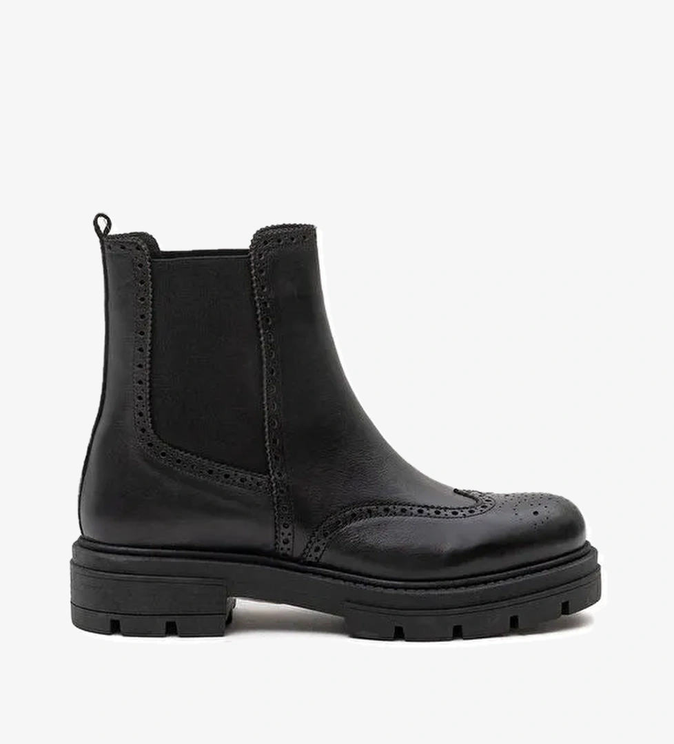 Bulldozer Siyah Kadın Deri Bot BUL-260616 - Görsel 1