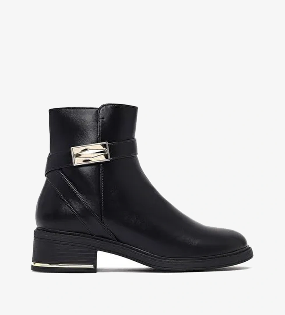 Kadın Siyah Fermuarlı Toka Detaylı Bot 25WFE401018 - Görsel 1