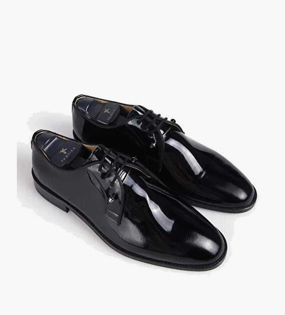 Fabrika Siyah Erkek Deri Klasik Ayakkabı NOVA-BELMOD - Görsel 1