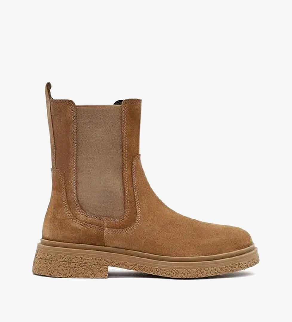 Kadın Vizon Süet Deri Chelsea Bot 25WFD186810 - Görsel 1