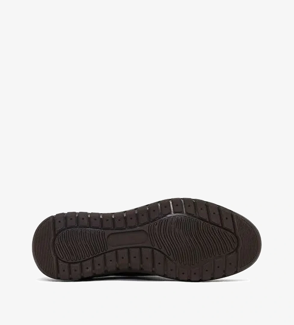 Erkek Kahverengi Bağcıklı Deri Sneaker 25WFD677314 - Görsel 1