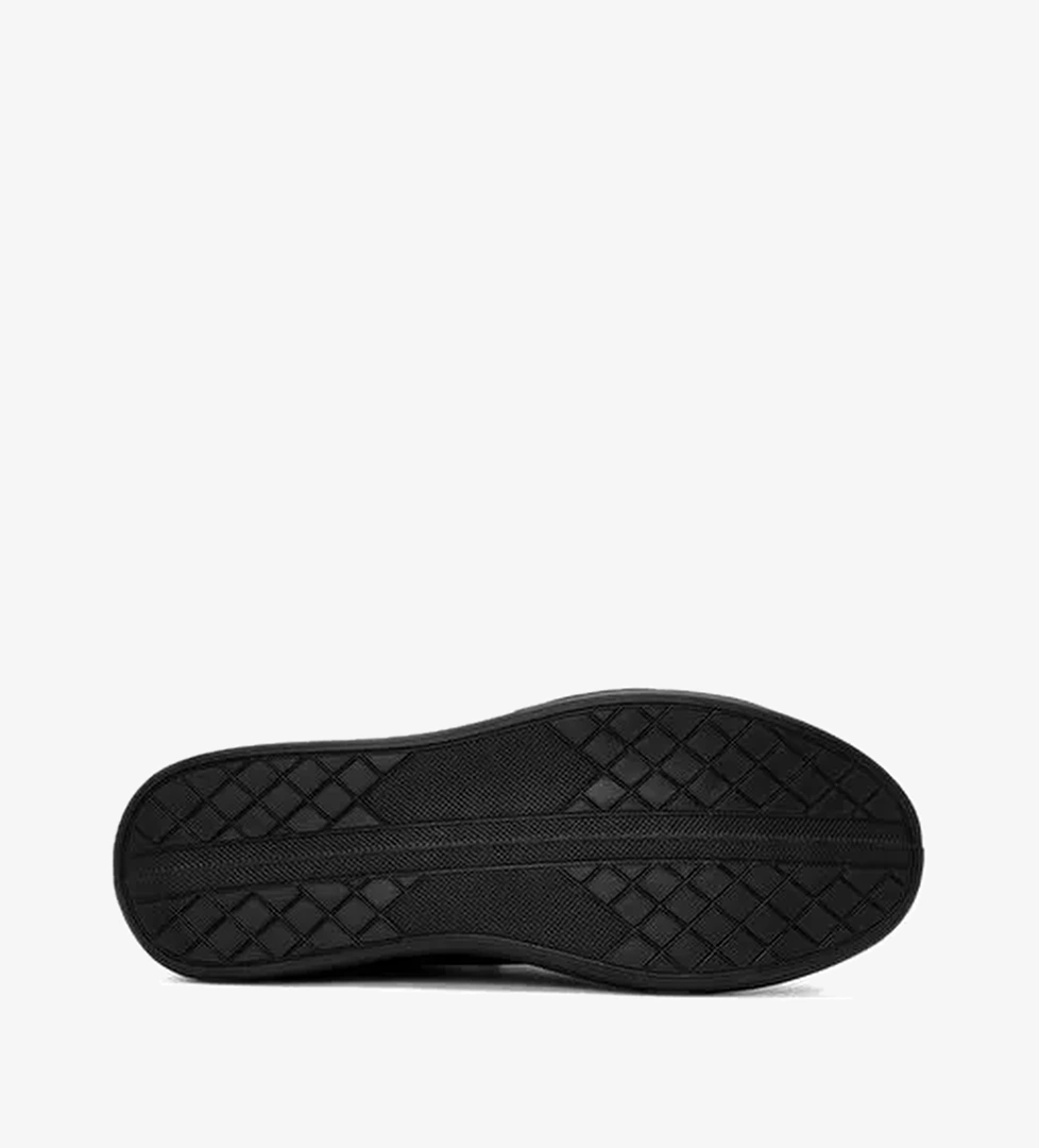 Erkek Siyah Bağcıklı Deri Sneaker 25WFD690518 - Görsel 1