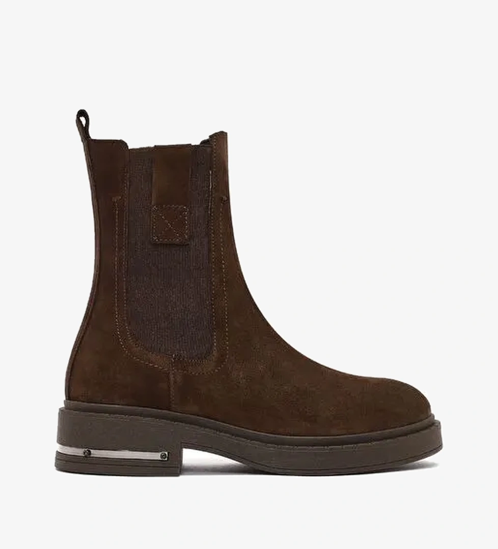 Kadın Kahverengi Süet Deri Chelsea Bot 25WFD185410 - Görsel 1