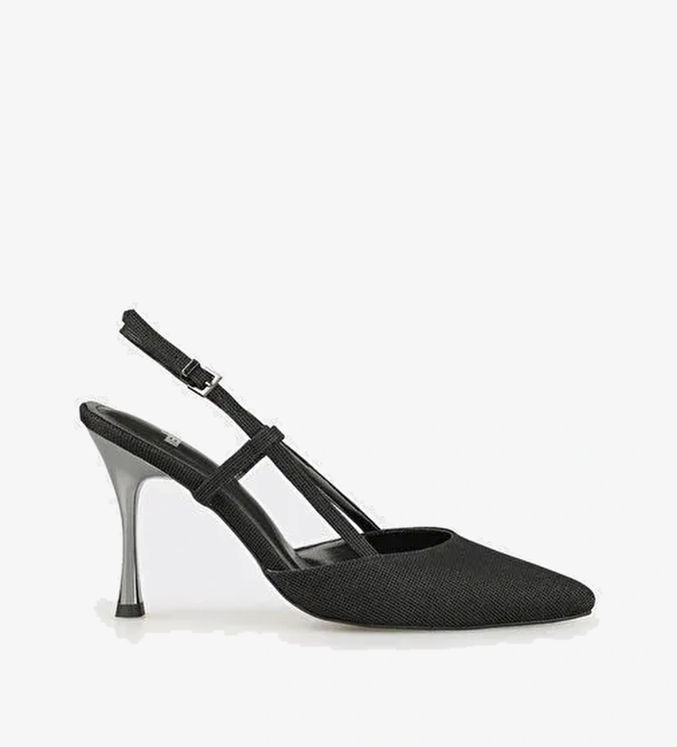 Siyah Kadın Topuklu Ayakkabı - Görsel 1