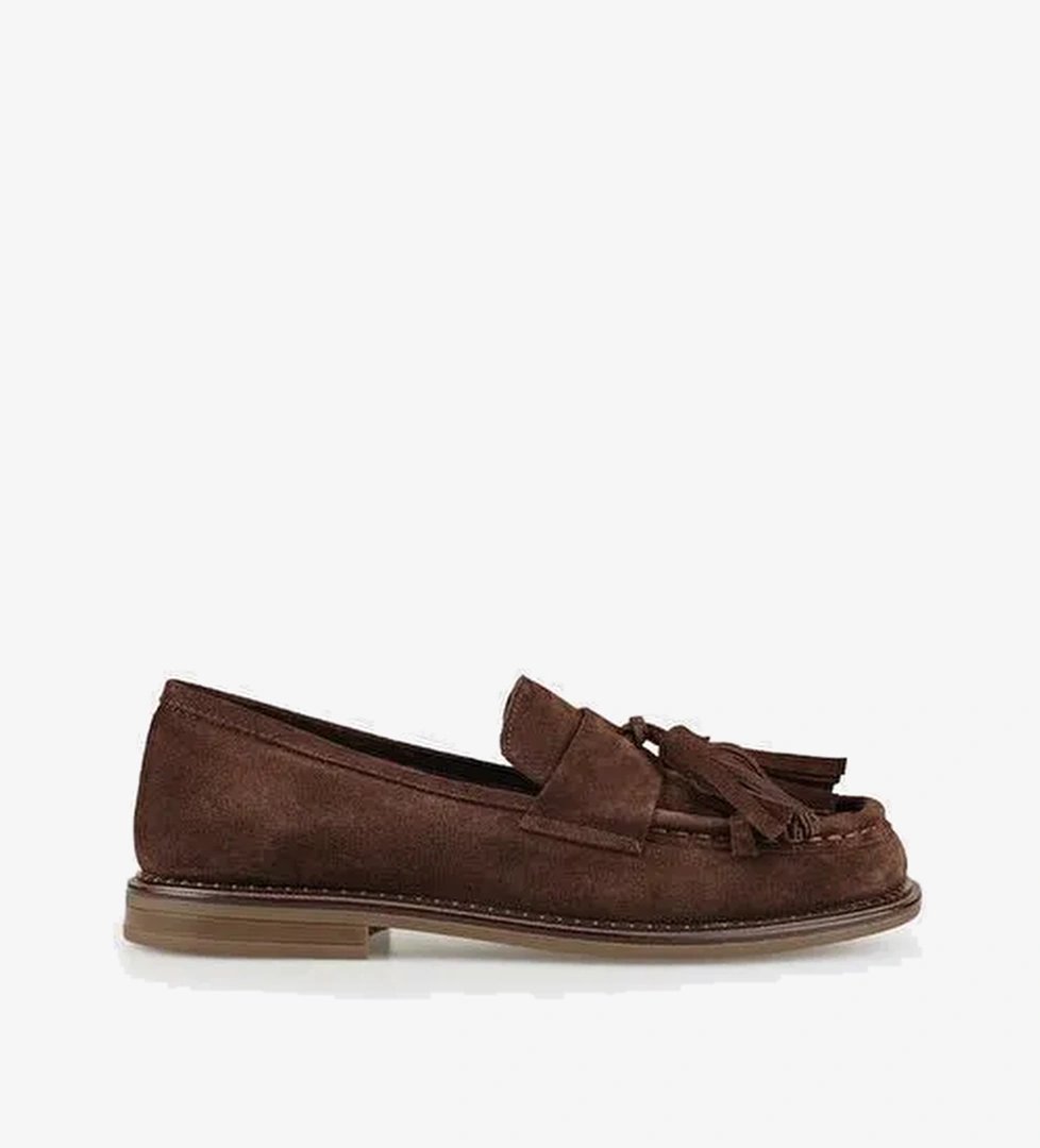 Kahve Deri Kadın Günlük Ayakkabı - Görsel 1