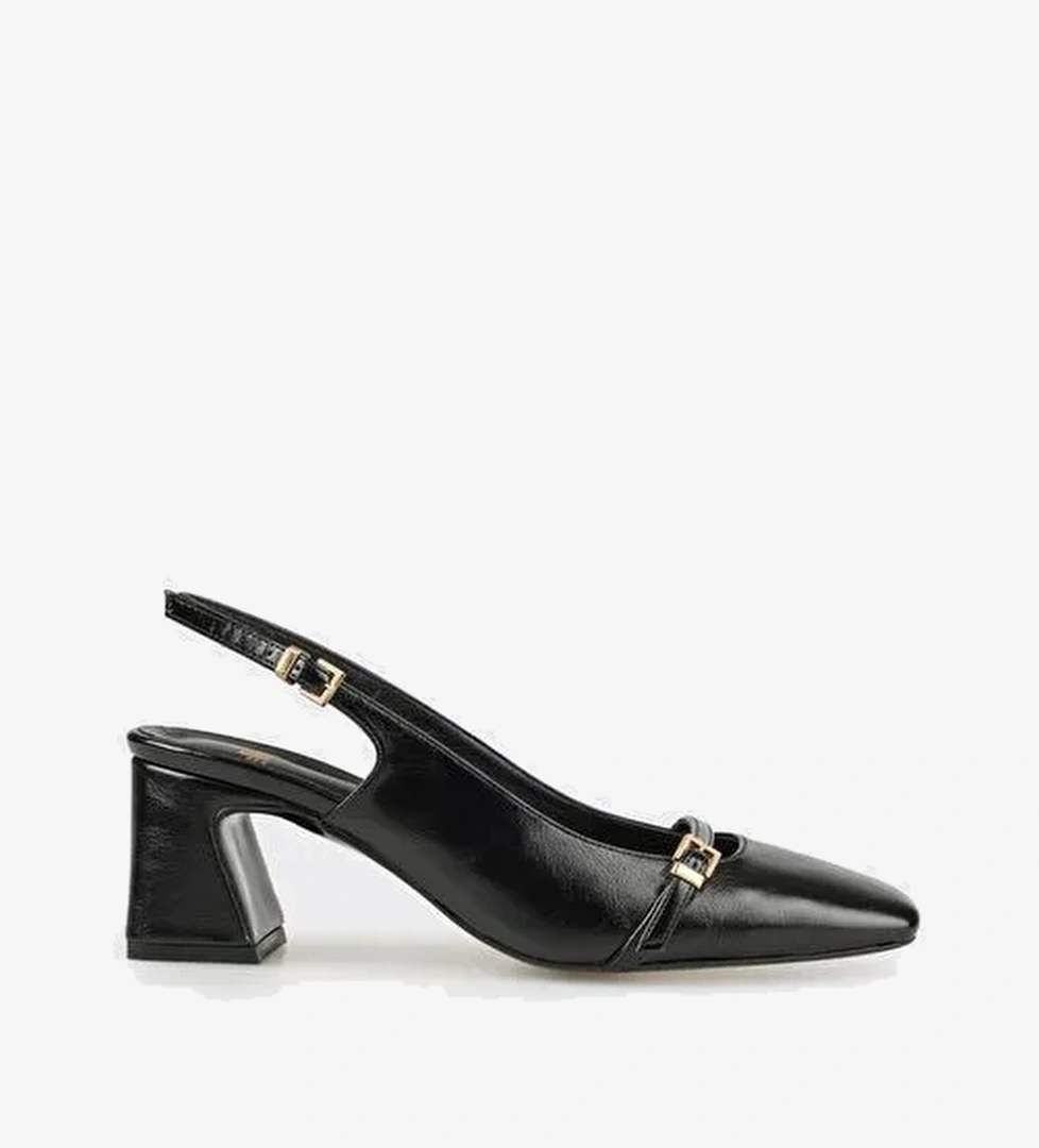 Siyah Kadın Topuklu Ayakkabı - Görsel 1