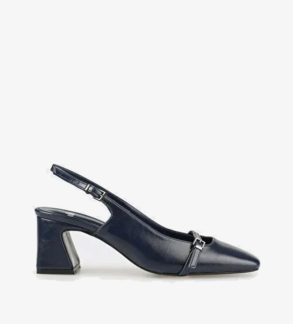 Lacivert Kadın Topuklu Ayakkabı - Görsel 1