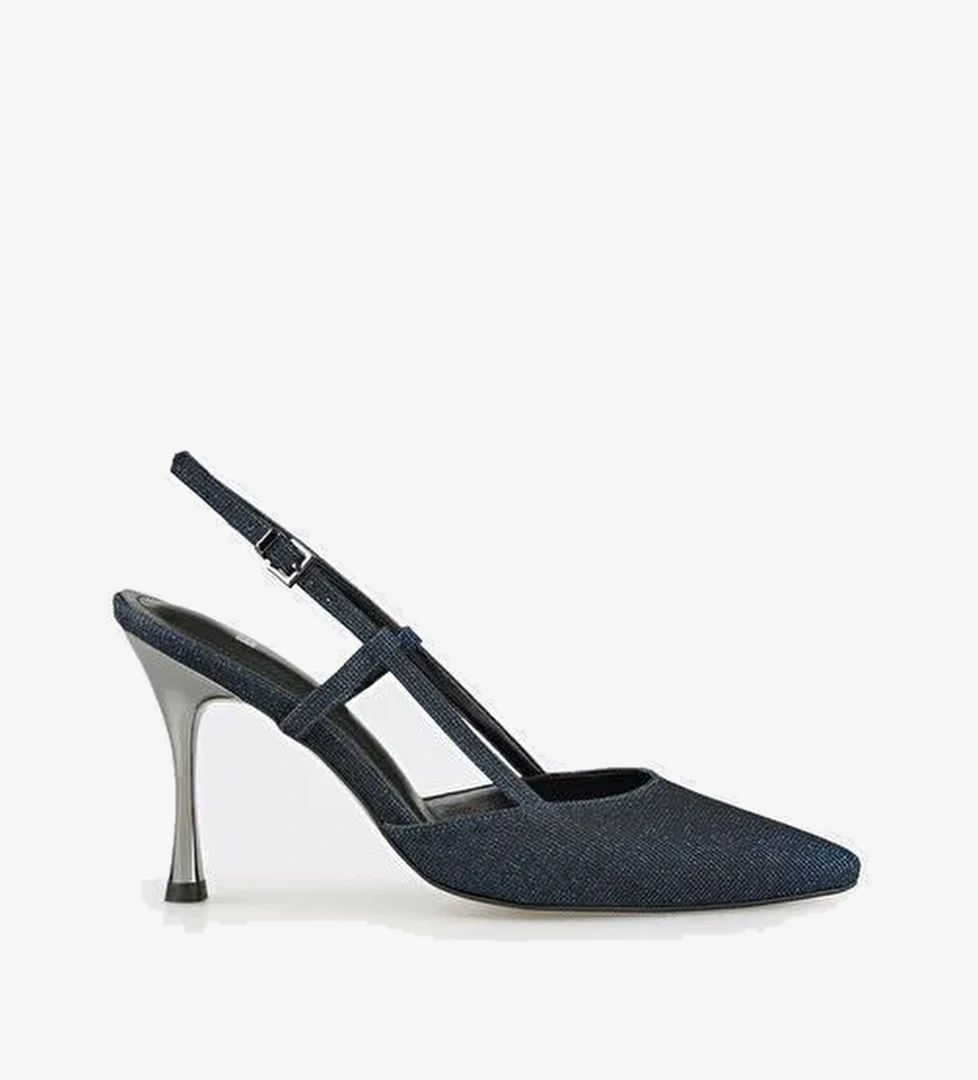 Lacivert Kadın Topuklu Ayakkabı - Görsel 1