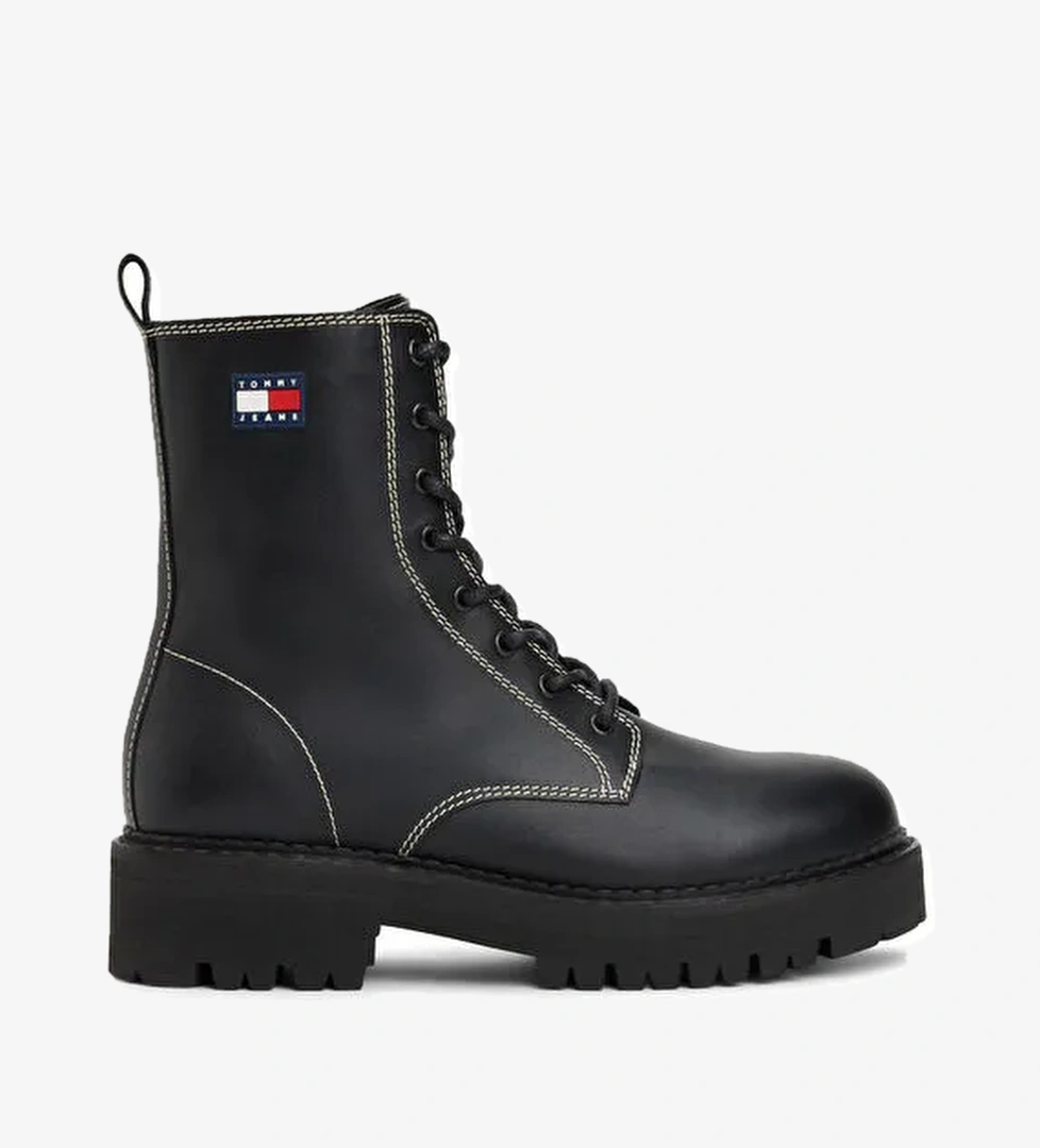 Tommy Hilfiger Siyah Kadın Deri Bot EN0EN02907BDS - Görsel 1