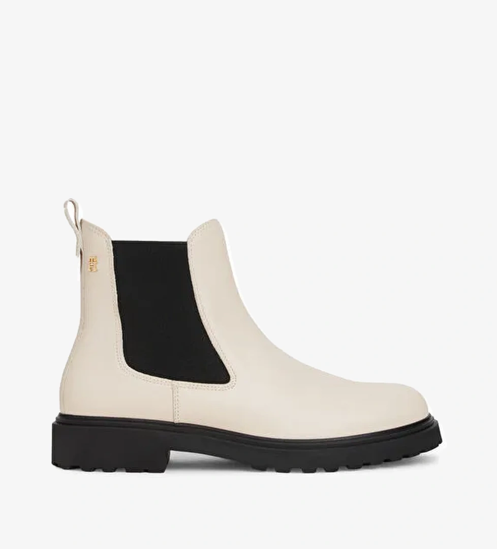 Tommy Hilfiger Bej Kadın Deri Bot FW0FW08766ACI - Görsel 1