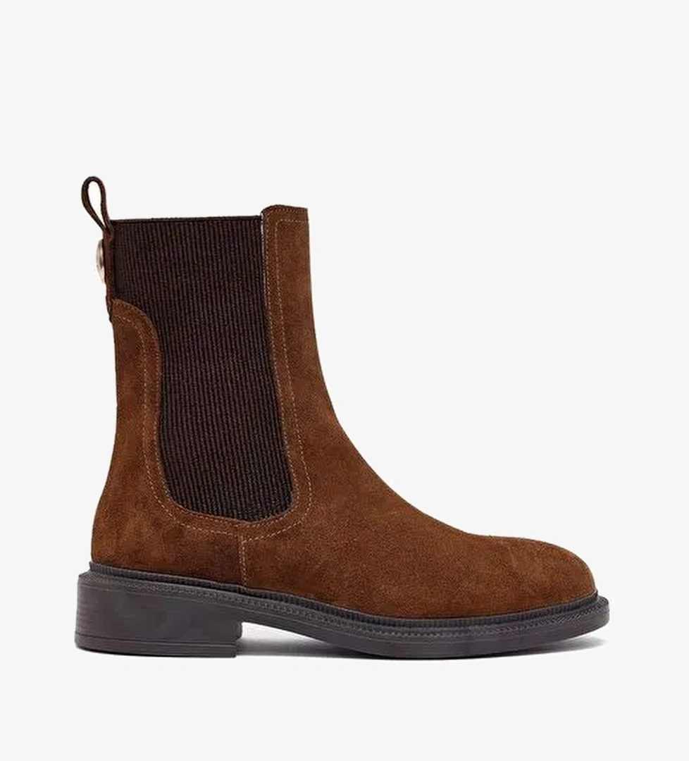 Kadın Taba Süet Deri Chelsea Bot 25WFD202210 - Görsel 1