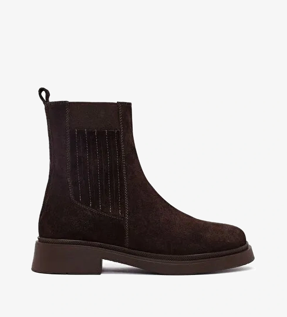 Kadın Kahverengi Süet Deri Chelsea Bot 25WFD511210 - Görsel 1