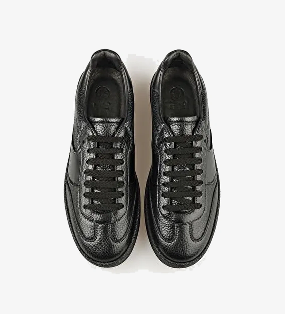 Siyah Deri Erkek Günlük Ayakkabı - Görsel 1