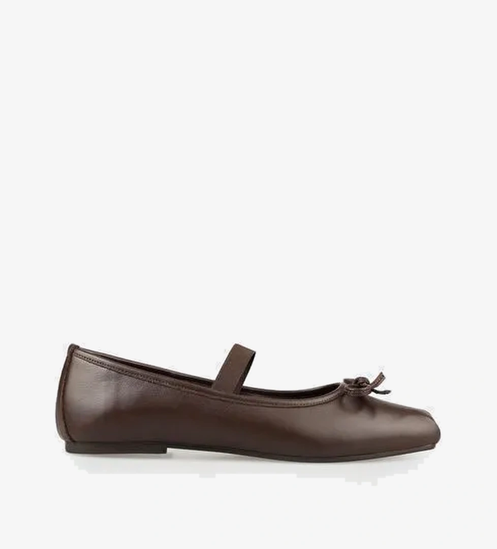 Kahve Deri Kadın Günlük Ayakkabı - Görsel 1