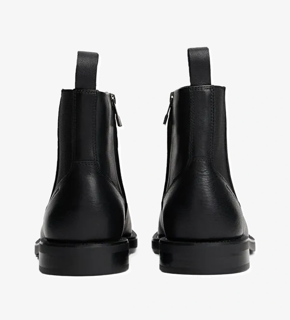 Tommy Hilfiger Siyah Erkek Bot HILFIGER VOGUE LTH WARM CHELSEA - Görsel 1