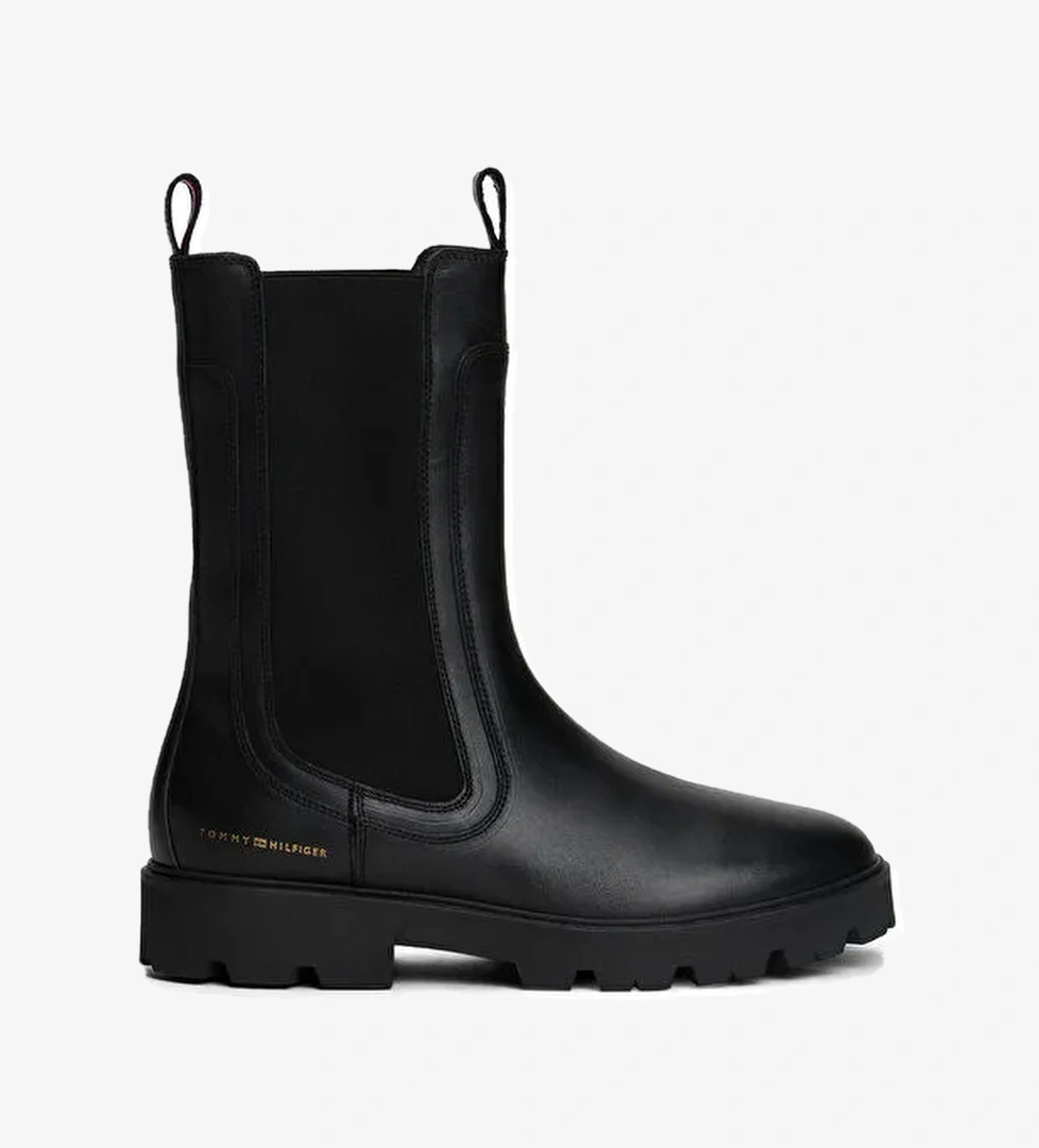 Tommy Hilfiger Tommy Hilfiger Siyah Kadın Deri Bot FW0FW08770BDS model görseli