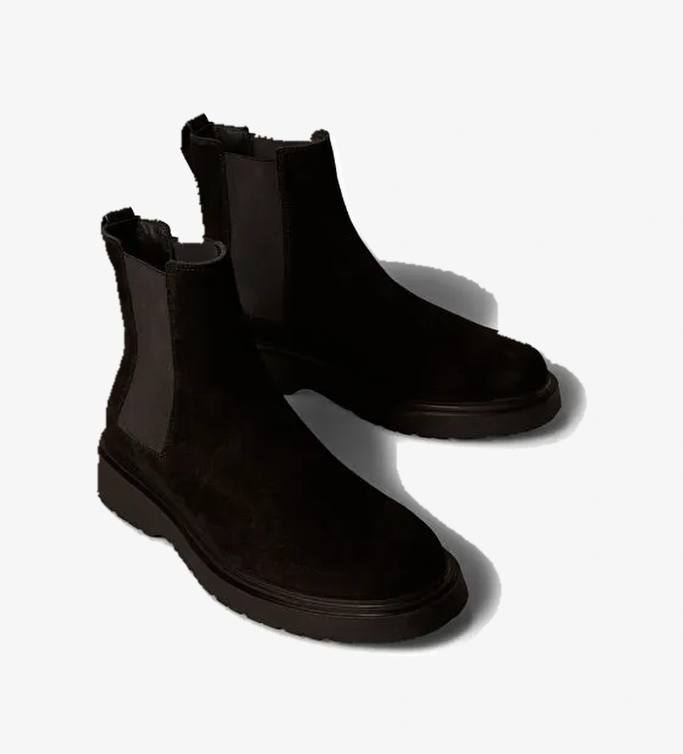 Calvin Klein Siyah Erkek Deri Bot COMBAT ESS CHELSEA BOOT SU