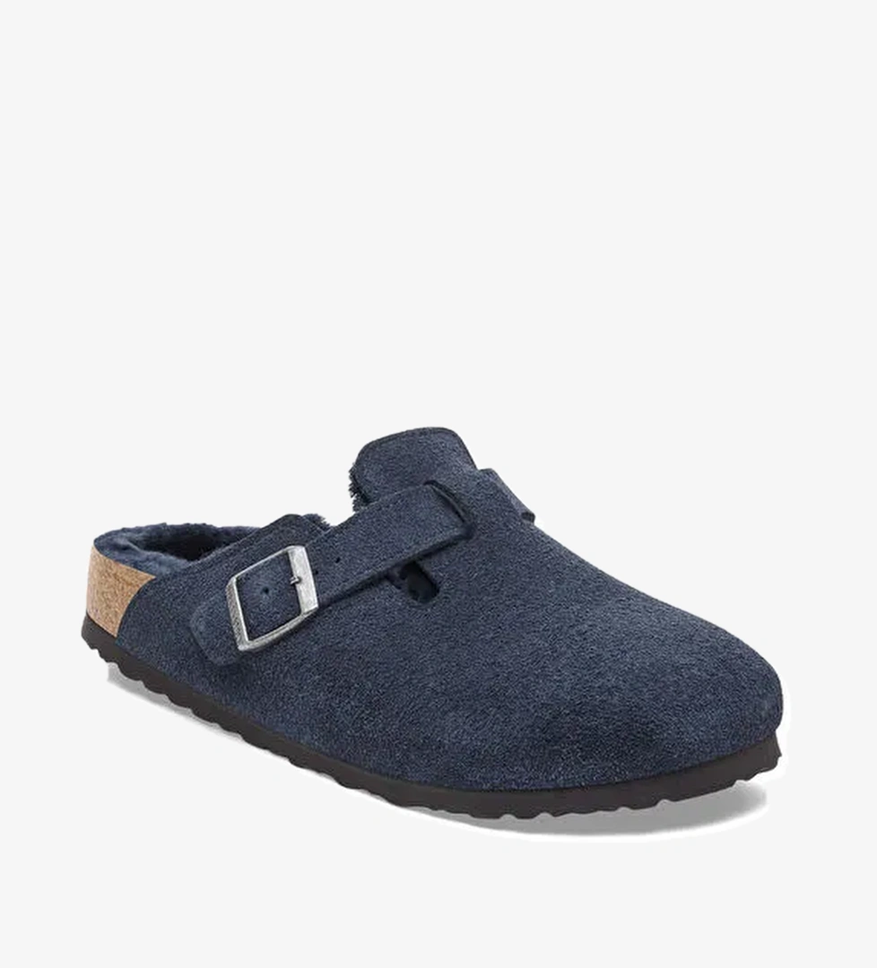 Birkenstock Lacivert Erkek Ev Terliği BOSTON VL SHEARLING