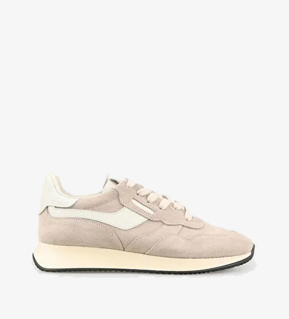 Bej Deri Kadın Spor Ayakkabı - Görsel 1