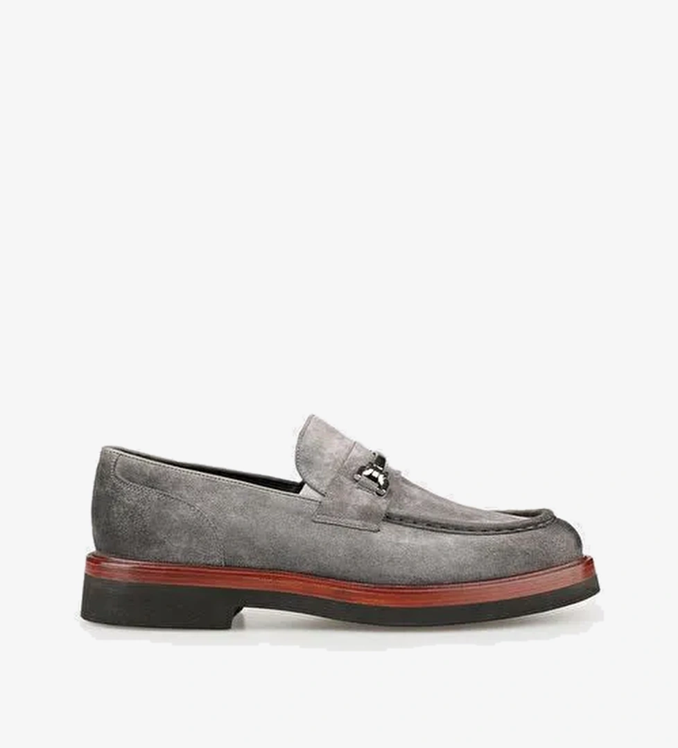 Antrasit Deri Erkek Günlük Ayakkabı - Görsel 1