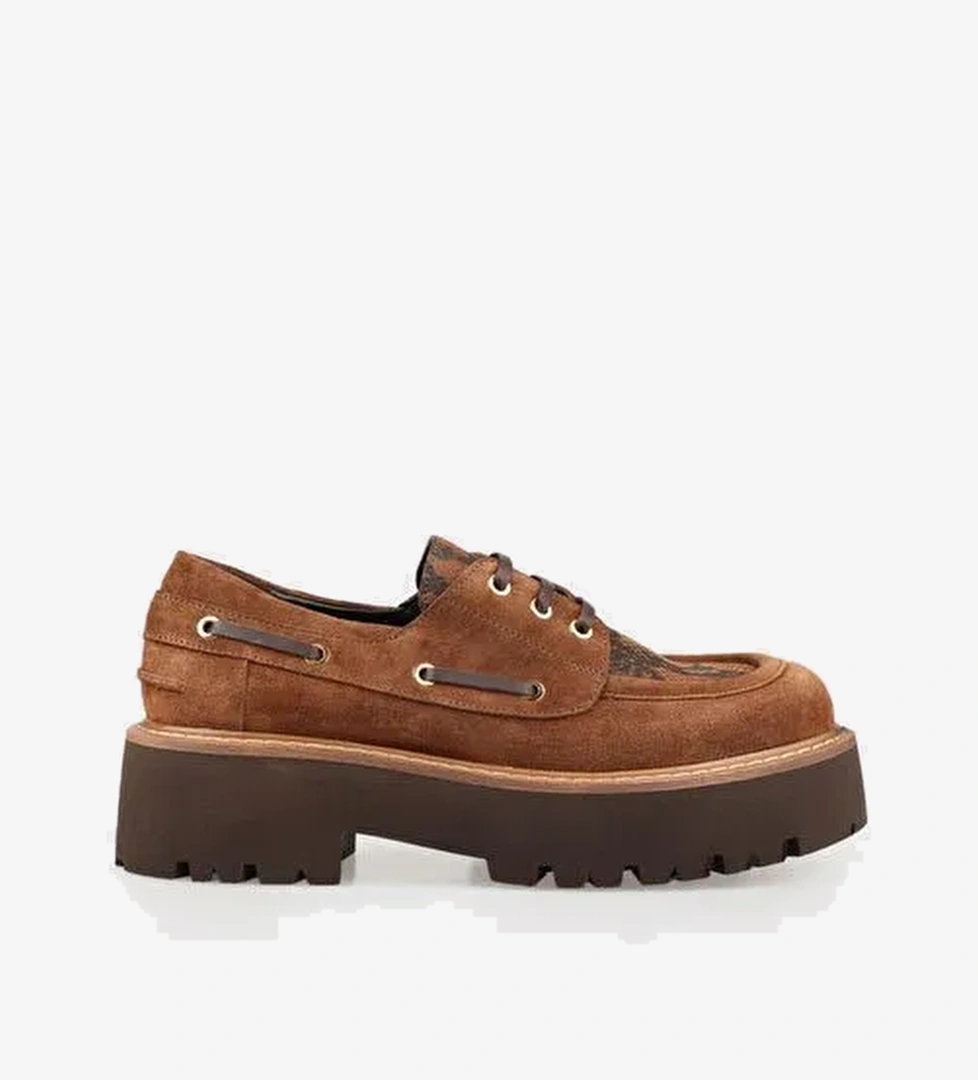 Taba Deri Kadın Günlük Ayakkabı - Görsel 1