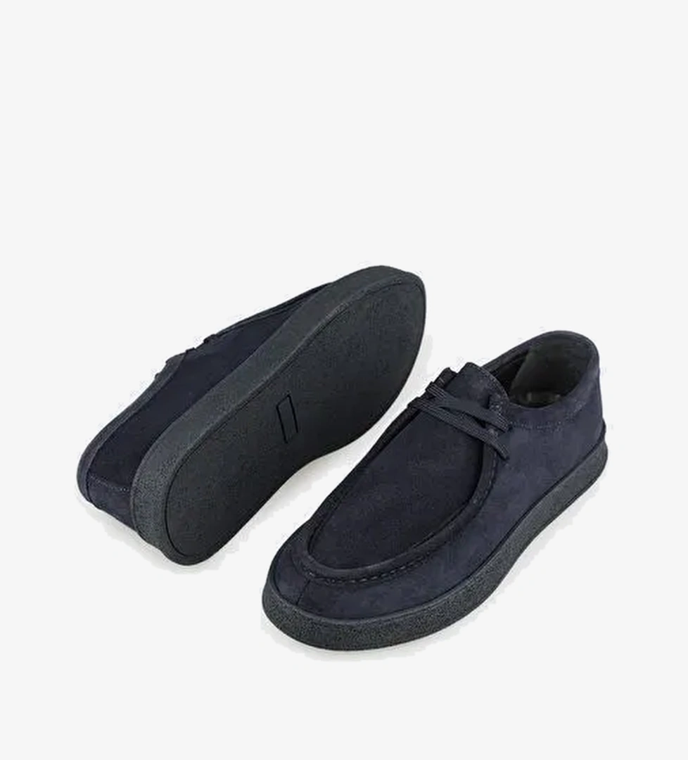 Lacivert Deri Erkek Spor Ayakkabı - Görsel 1