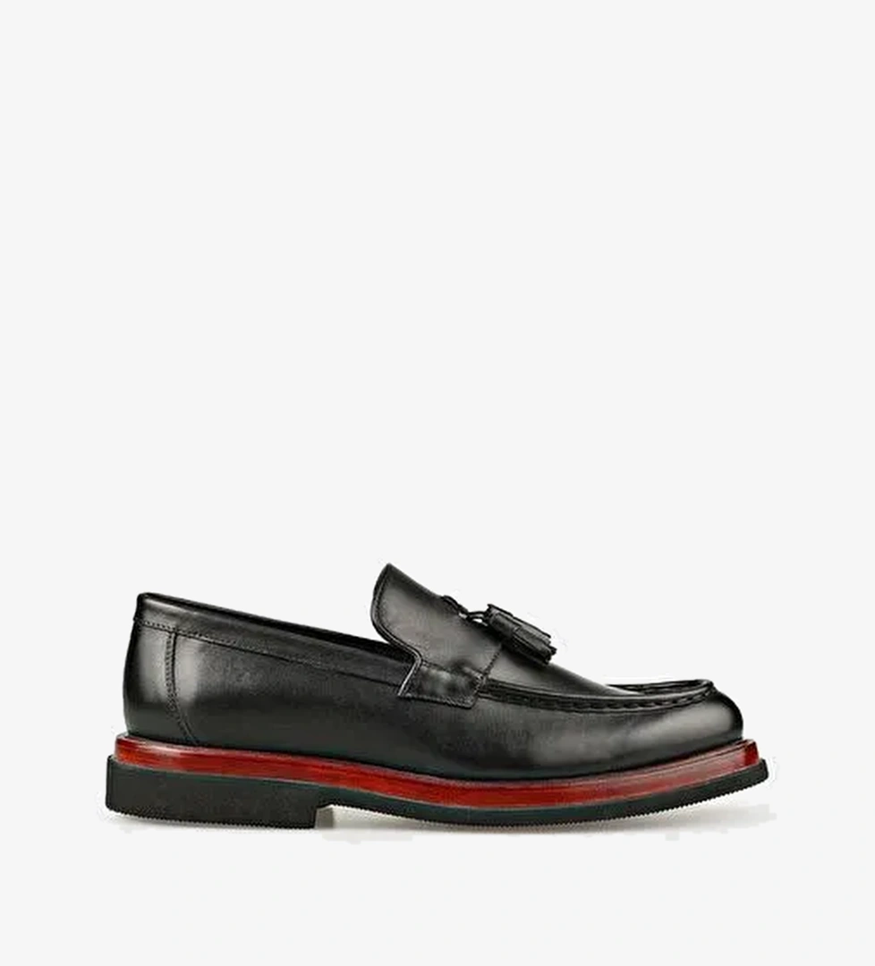 Siyah Deri Erkek Klasik Ayakkabı - Görsel 1