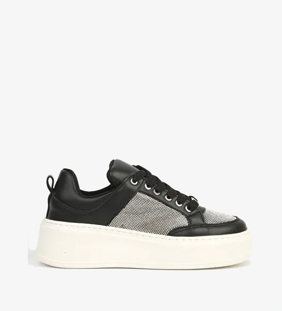 Siyah Beyaz Kadın Spor Ayakkabı PC-55312 - Görsel 1