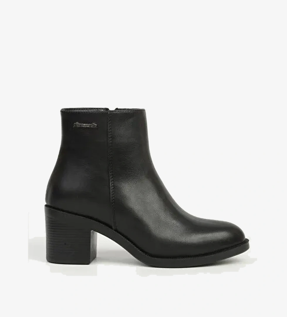 Pierre Cardin Siyah Fermuarlı Yarım Bot PC-55270 - Görsel 1