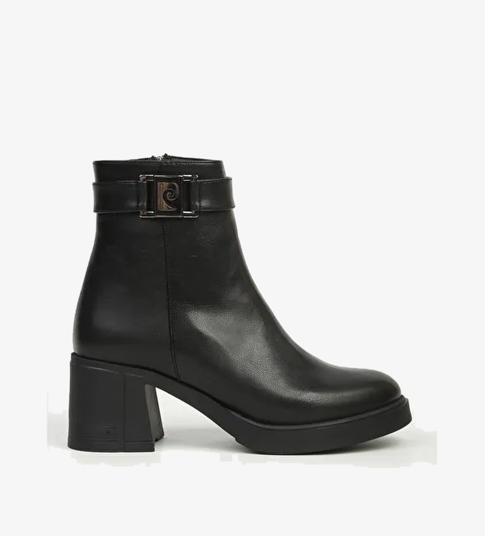 Siyah Yarım Topuklu Bot PC-55249 - Görsel 1