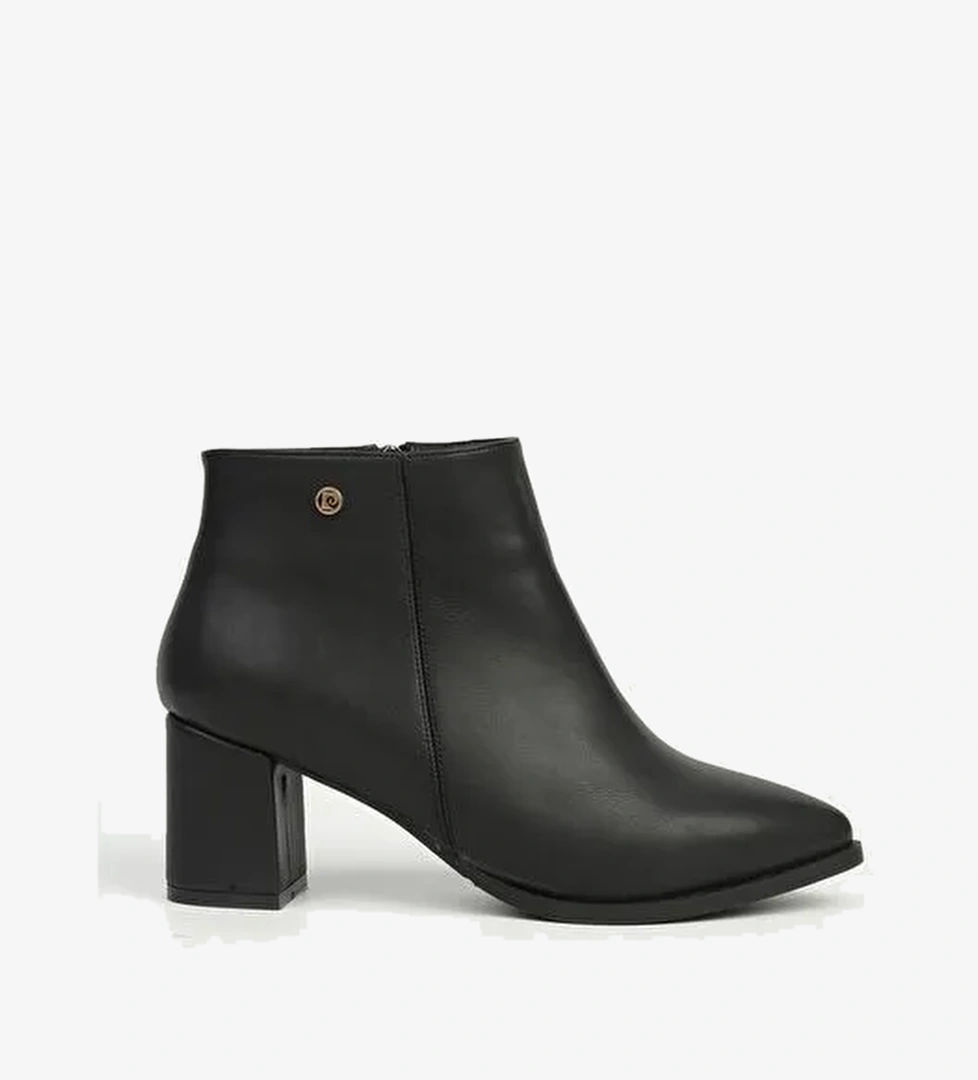 Siyah Cilt Yarım Fermuarlı Bot PC-54984 - Görsel 1