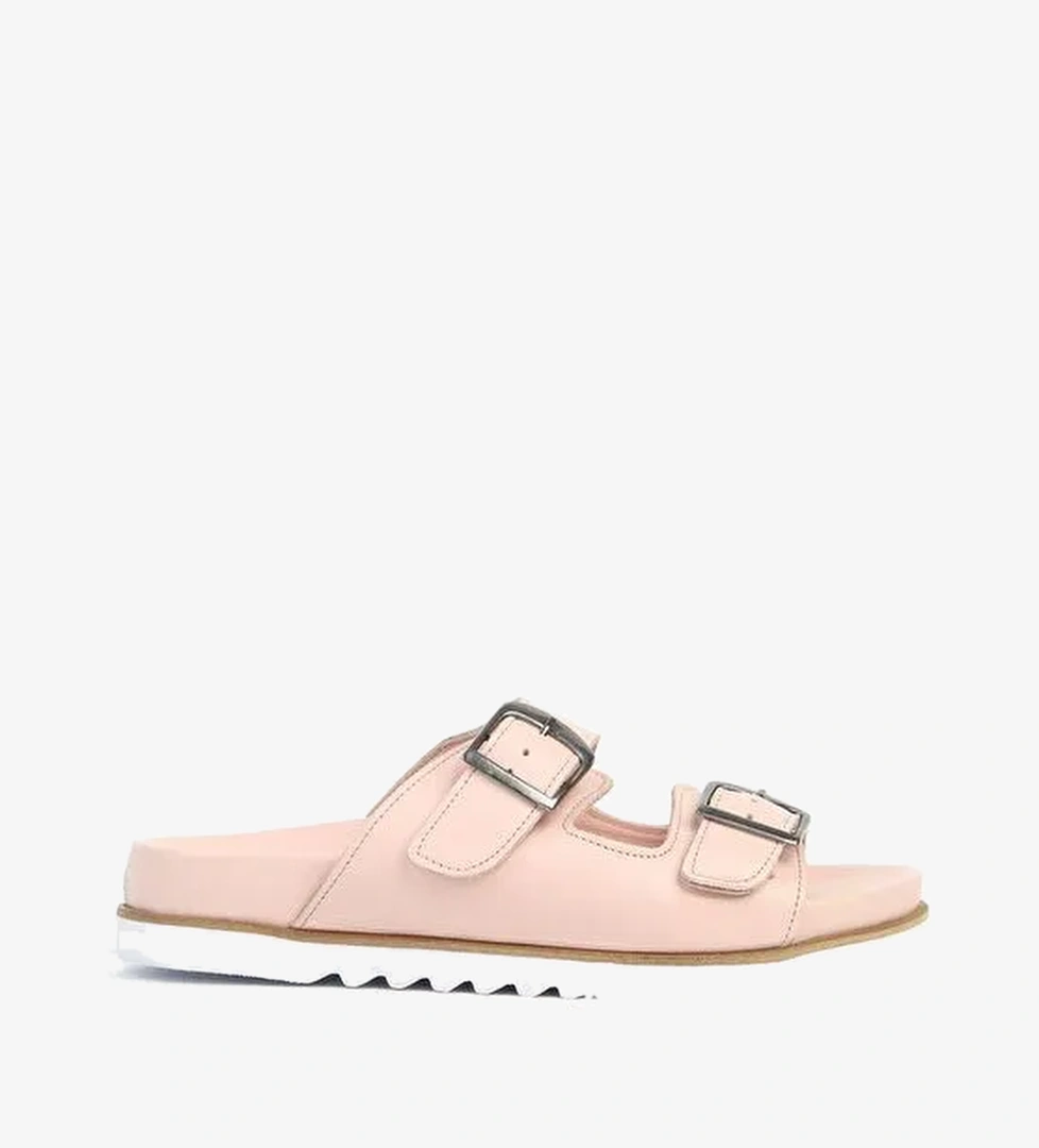 Pierre Cardin Pembe Kadın Deri Terlik PCK-5013 - Görsel 1