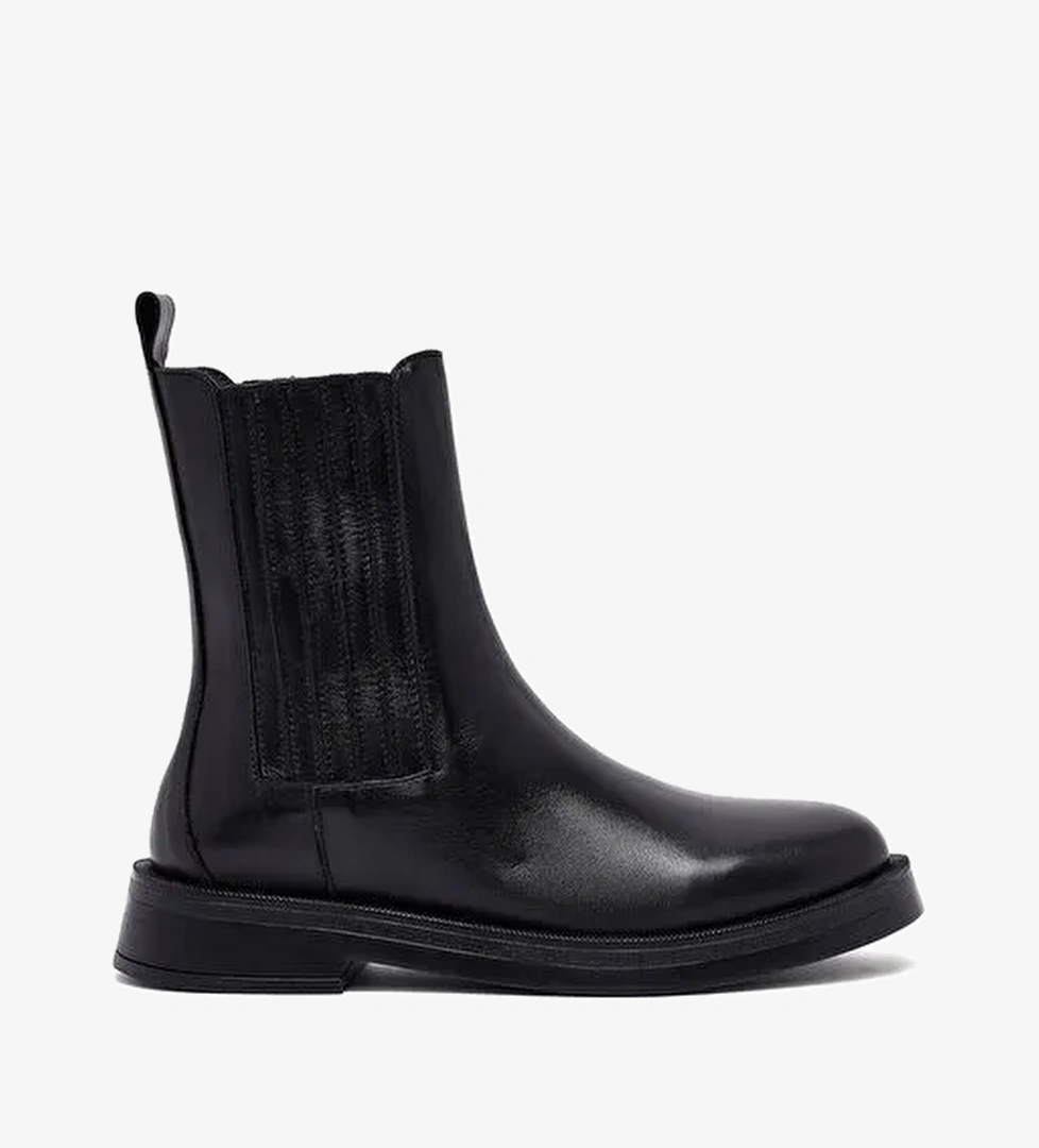 Kadın Siyah Deri Chelsea Bot 25WFD202318 - Görsel 1