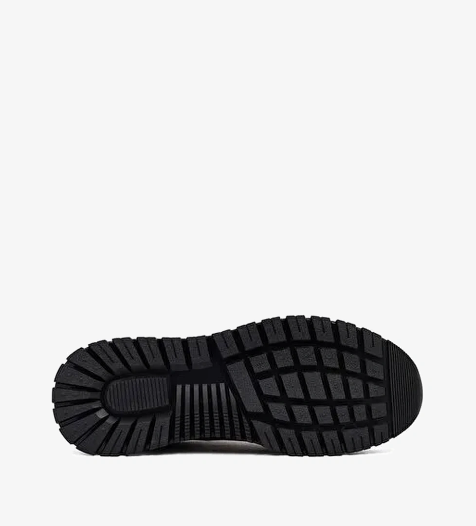 Erkek Kahverengi Bağcıklı Deri Casual Sneaker 25WFD677818 - Görsel 1