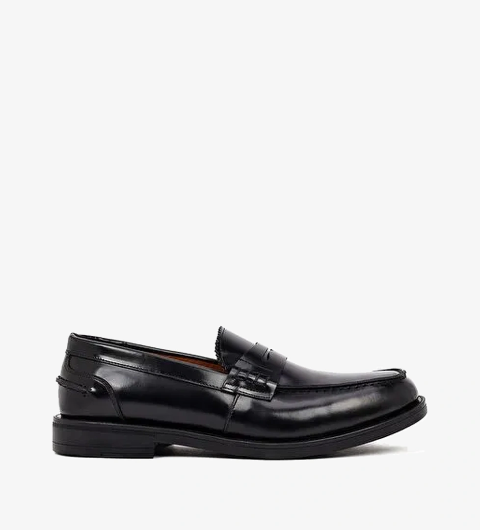Erkek Siyah Deri Casual Loafer 25WFD724622 - Görsel 1