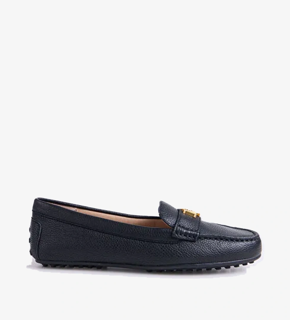 Lauren Ralph Lauren Siyah Kadın Deri Loafer 802942768001 - Görsel 1