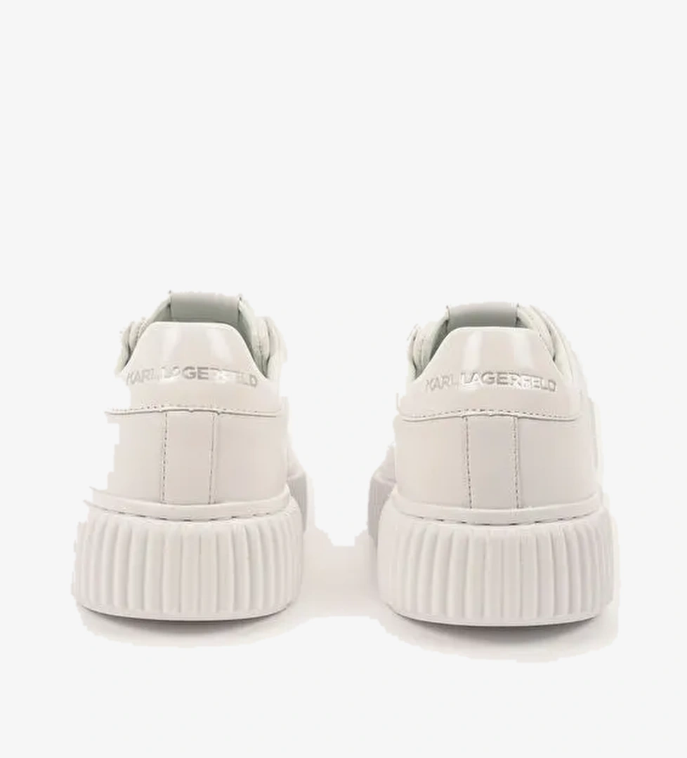 K Karl Lagerfeld Beyaz Erkek Deri Sneaker KAPRIKA Geometrikarl Logo - Görsel 1