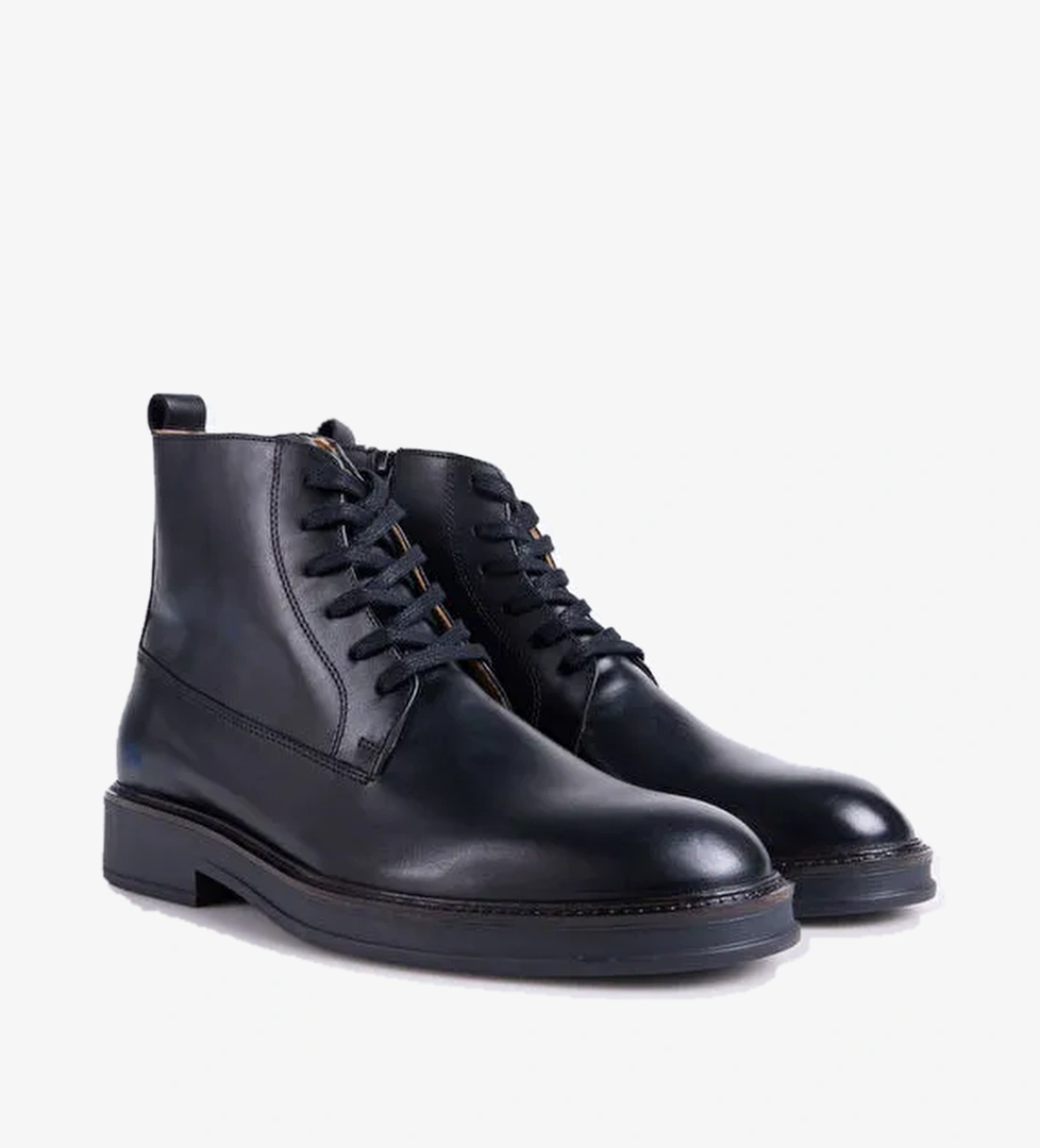 Fabrika Siyah Erkek Deri Bot RIOS-PAOLA