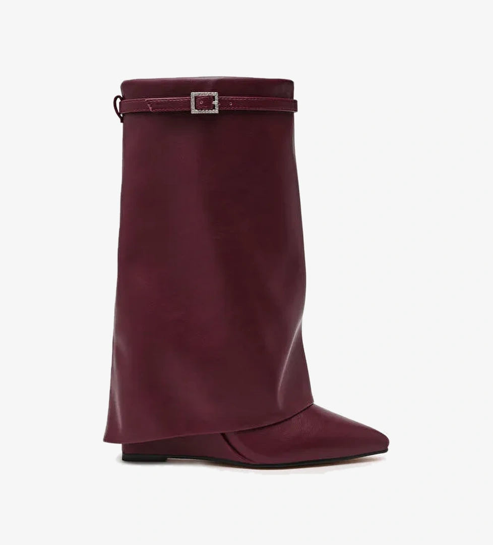 Steve Madden Bordo Kadın Çizme SHOCKER