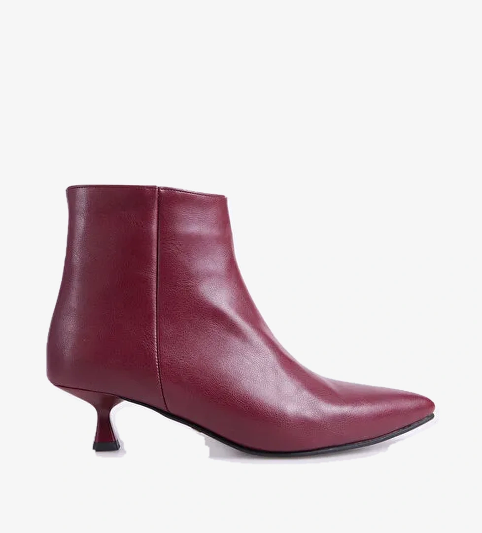 Fabrika Bordo Kadın Topuklu Bot KITTEN-CHARLEY