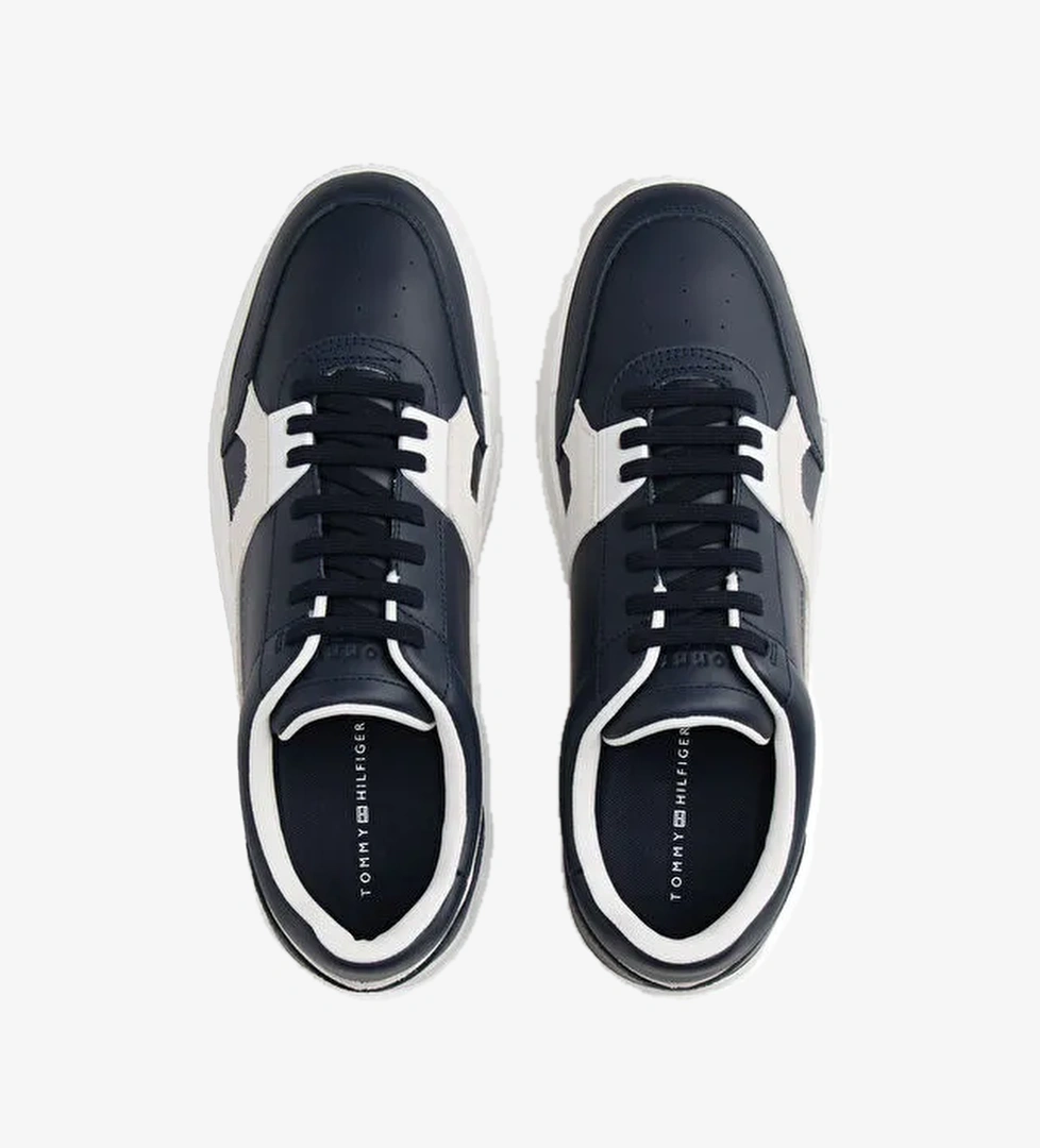 Tommy Hilfiger Tommy Hilfiger Lacivert Erkek Deri Sneaker TH COURT CRAFT LTH MIX model görseli