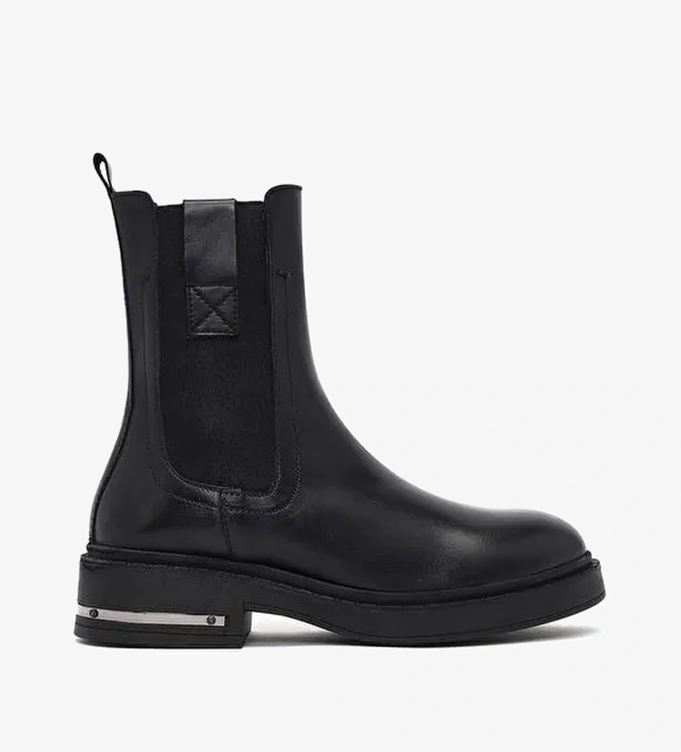 Kadın Siyah Deri Chelsea Bot 25WFD185418 - Görsel 1