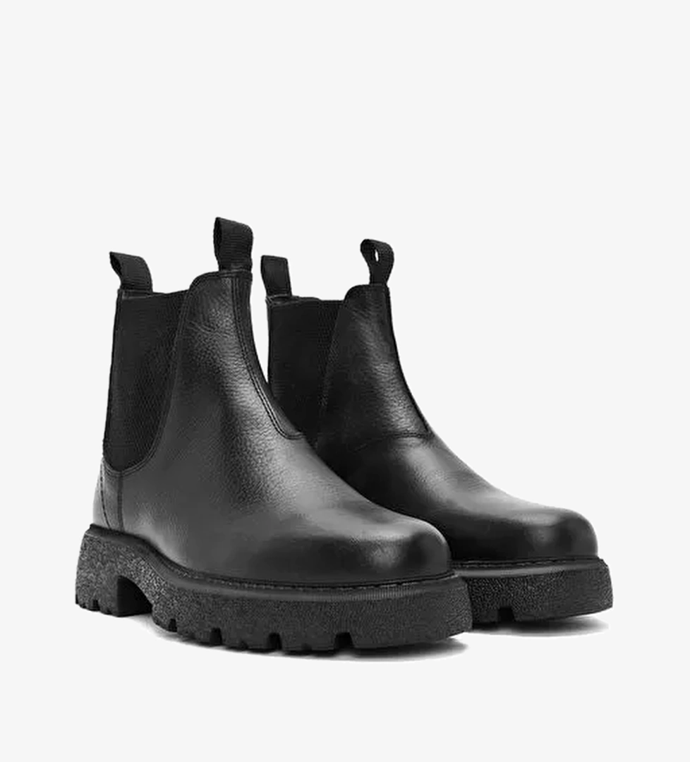 Erkek Siyah Deri Chelsea Bot 25WFD6820FT - Görsel 1