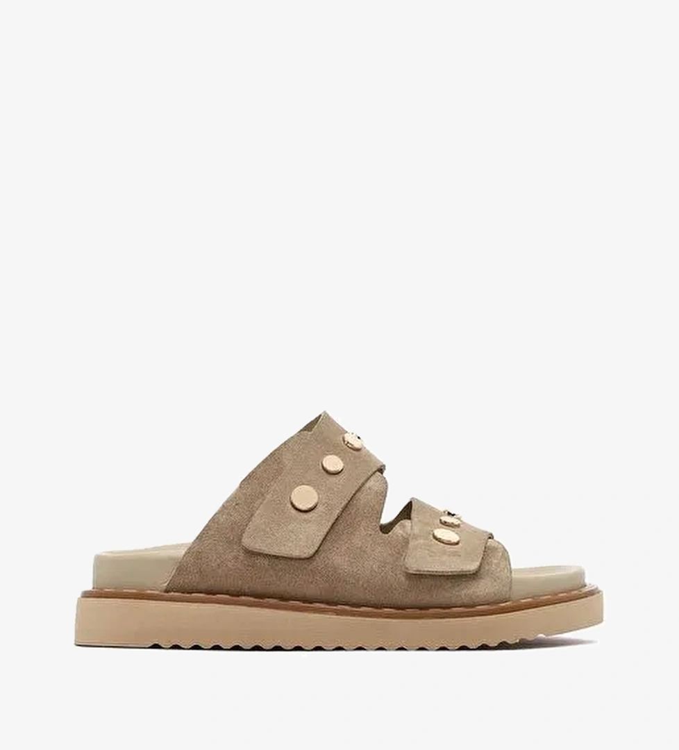 Kadın Vizon Süet Deri Terlik 25SFD180810 - Görsel 1