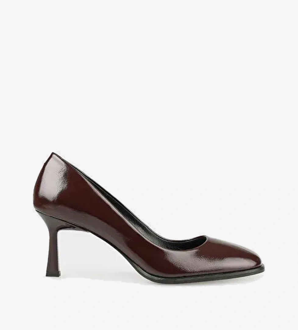 Bordo Deri Kadın Ayakkabı - Görsel 1