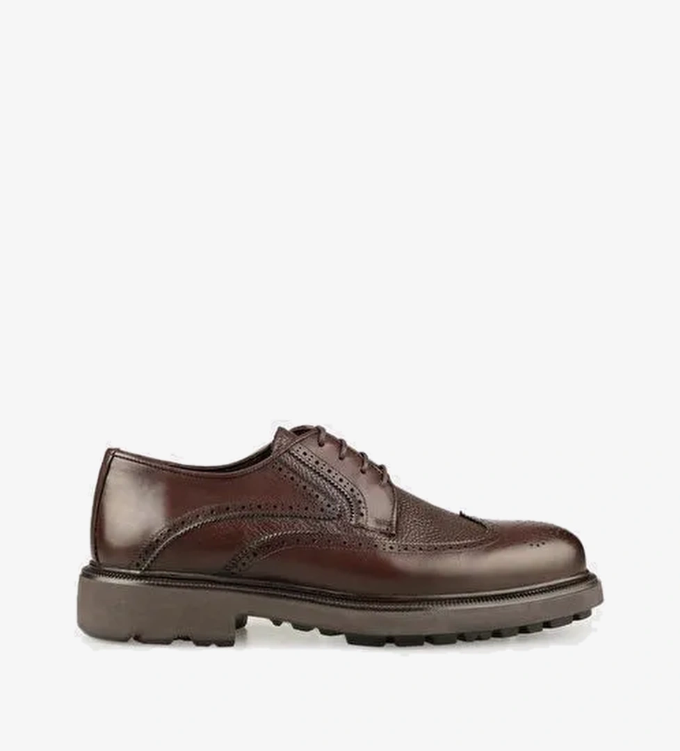 Kahve Deri Erkek Günlük Ayakkabı - Görsel 1