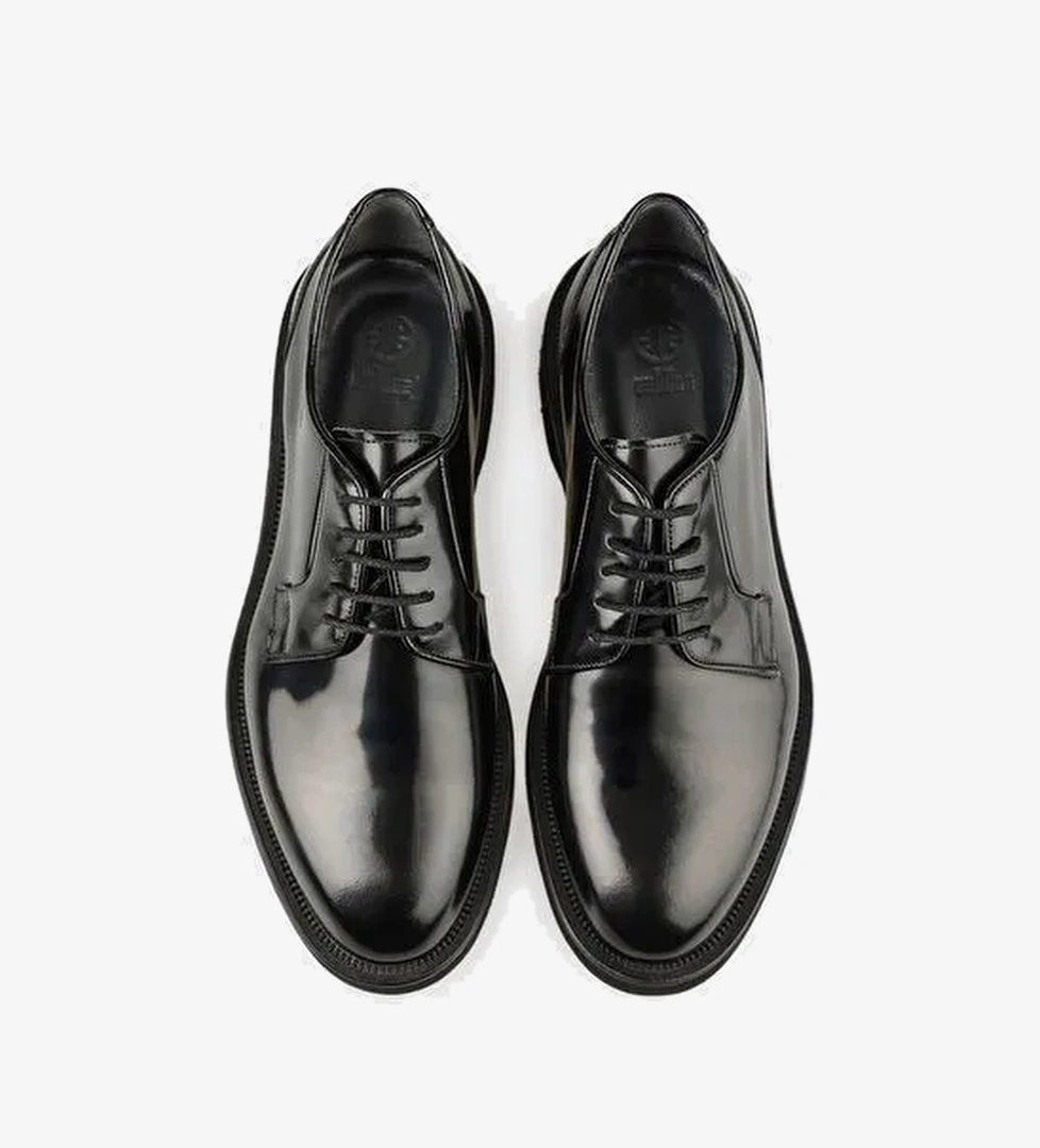 Siyah Deri Erkek Günlük Ayakkabı - Görsel 1