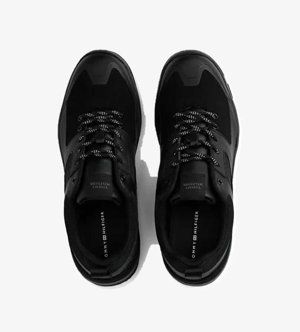 Tommy Hilfiger Siyah Erkek Sneaker VIBRAM LOW RUNNER TECH